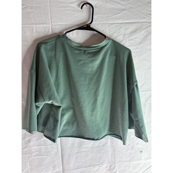 Harley Davidson Motorcycles Cropped T Shirt Green Womens Size Medium Raw Hem - Picture 6 of 6